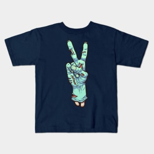 Zombie peace sign Kids T-Shirt